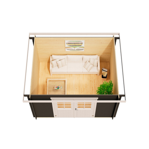 Mr. GARDENER Gartenhaus »Malta«, Holz, BxHxT: 300 x 211 x 290 cm (Außenmaße) - grau |  Fichte  |  7,2 m²