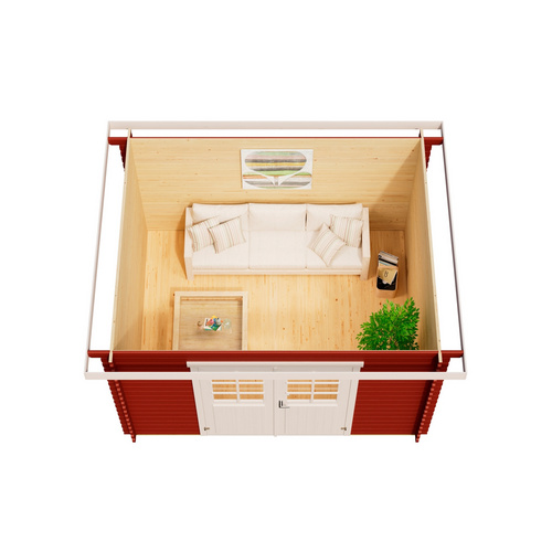 Mr. GARDENER Gartenhaus »Malta«, Holz, BxHxT: 300 x 211 x 290 cm (Außenmaße) - rot |  Fichte  |  7,2 m²