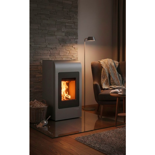 HAAS & SOHN Pelletofen, Stahlblech, 8 kW, Dauerbrand geeignet - schwarz