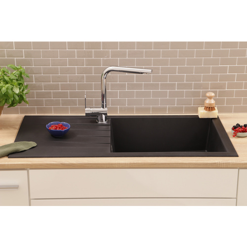 Thumbnail - RESPEKTA Einbauspüle »Houston«, Granit Mineralite 100 x 50 schwarz
