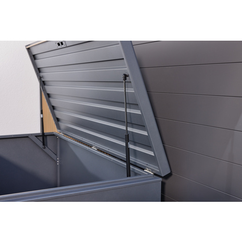 Thumbnail - Aufbewahrungsbox &raquo;Design&laquo;, Stahl, BxHxT: 160 x 84 x 79 cm, anthrazit - grau