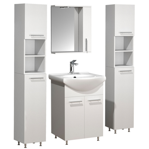 Thumbnail - VCM Waschplatz-Set »Lisalo«, 5-tlg., weiß - weiss