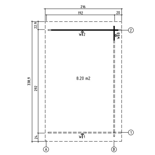Mr. GARDENER Anbau für Blockbohlenhaus »Malta«, Holz, B x T x H: 210 x 319 x 217 cm - beige |  Fichte  |  5,55 m²