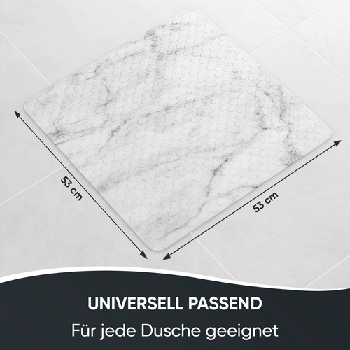 Thumbnail - Sanilo Badematte »Marmor«, 53 x 53 cm, Grau, Quadratisch