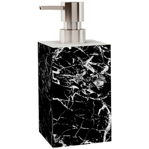 Sanilo Seifenspender »Marmor Schwarz«, 165 mm - 70 mm, Schwarz, Rechteckig