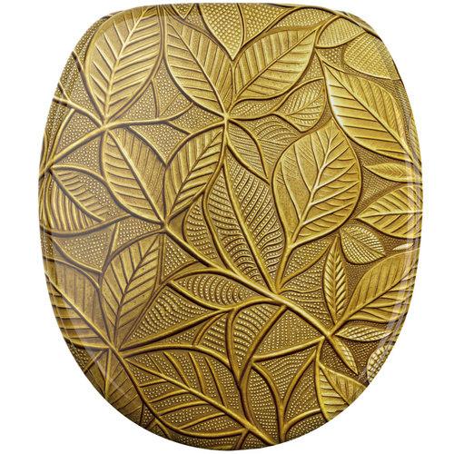 Sanilo WC-Sitz »Bractea«, WC Sitz mit Absenkautomatik Bractea, Gold, Oval - goldfarben