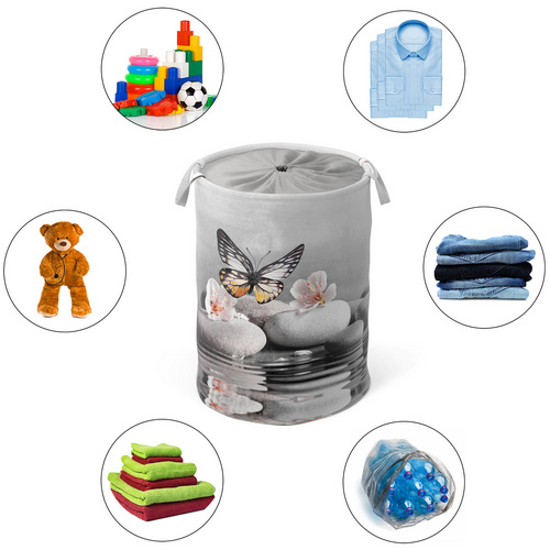 Thumbnail - Sanilo Wäschekorb »Vanesa«, 60L, Grau, Rund