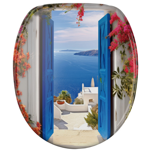 Sanilo WC-Sitz »Greece«, mit Absenkautomatik Greece, Blau, Oval