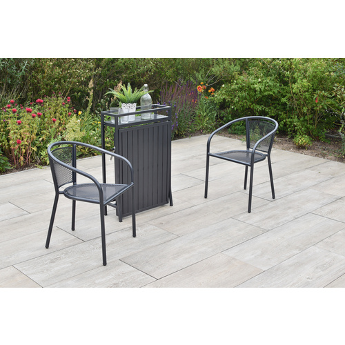 Thumbnail - MERXX Balkonset »Delos«, 3 tlg., 2 Sitzplätze, Aluminium - schwarz