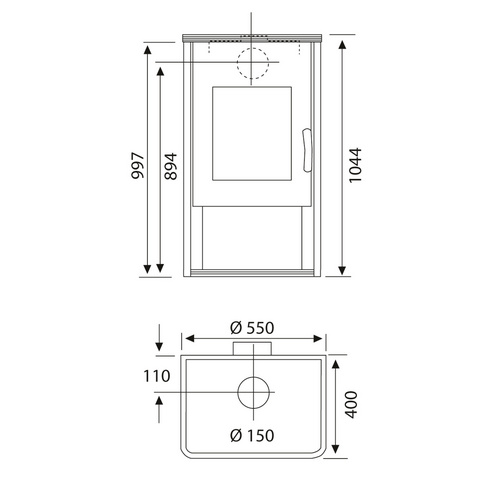 WAMSLER Kaminofen »Fulgor«, KO KF111, Leistung: 6 kW - schwarz WAMSLER Kaminofen »Fulgor«, KO KF111, Leistung: 6 kW - schwarz