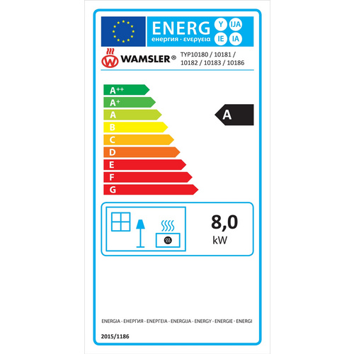 Thumbnail - WAMSLER Kaminofen »Fulgor«, KO KF , Leistung: 8 kW - grau