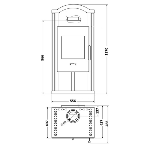 WAMSLER Kaminofen »Gron«, KO KF108, Leistung: 6 kW - grau WAMSLER Kaminofen »Gron«, KO KF108, Leistung: 6 kW - grau