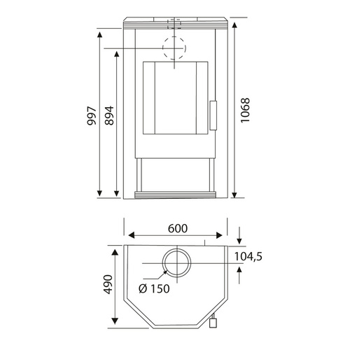 WAMSLER Kaminofen »Ugnis«, KO KF111, Leistung: 6 kW - grau WAMSLER Kaminofen »Ugnis«, KO KF111, Leistung: 6 kW - grau