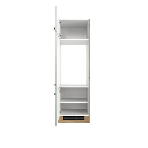 Thumbnail - Flex-Well Geräteumbauschrank »Cara«, BxHxT: 60 x 200 x 60 cm, Dekor: Schilfgrün matt / Artisan Eiche - gruen