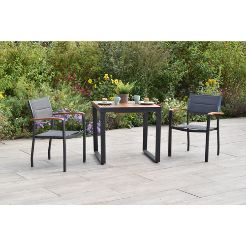 Thumbnail - MERXX Balkonset »Paxos«, 3 tlg., 2 Sitzplätze, Aluminium - grau