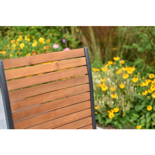 Thumbnail - MERXX Gartenmöbelset »Santorin«, 4 Sitzplätze, Aluminium/Akazienholz - grau