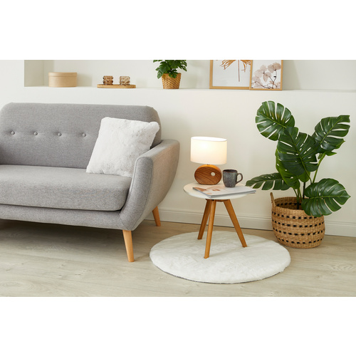 Thumbnail - LUXORLIVING Teppich »Loano rund«, 80 cm, rund, weiß - weiss