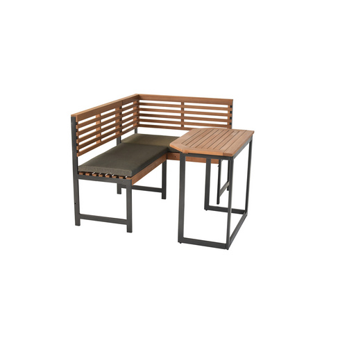 MERXX Gartenmöbel-Eckset »Eckbank«, 2 tlg.,  3 Sitzplätze, Aluminium - grau