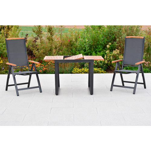 Thumbnail - MERXX Balkonset »Siena«, 3 tlg., 2 Sitzplätze, Aluminium - grau