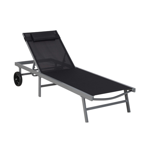MERXX Gartenliege »Tessin«, LxB: 201 x 64,5 cm, max. Belastung: 100 kg - schwarz