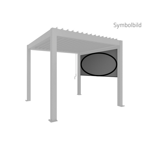 BIOHORT Pergola-Sonnenrollo »Gr. 4«, BxHxT: 364 x 235 x 10 cm, dunkelgrau-metallic