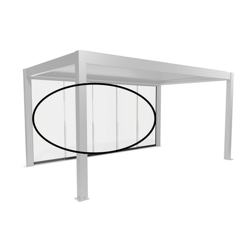 BIOHORT Pergola-Glasschiebetür, Gr. 5m,BxHxT: 475,5 x 234,9 x 6,9 cm, quarzgrau-metallic