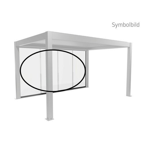 BIOHORT Pergola-Glasschiebetür, Gr. 3,5m,BxHxT: 327,5 x 234,9 x 6,9 cm, quarzgrau-metallic