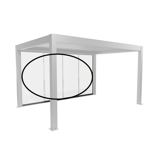 BIOHORT Pergola-Glasschiebetür, Gr. 4,5m,BxHxT: 420 x 234,9 x 9 cm, quarzgrau-metallic