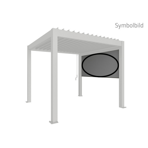 BIOHORT Pergola-Sonnenrollo, Gr. 3,5m, BxHxT: 327 x 235 x 10 cm, quarzgrau-metallic