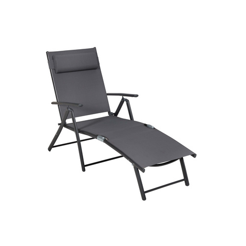 MERXX Gartenliege »Deckchair«, LxB: 201 x 64 cm, max. Belastung: 100 kg - grau