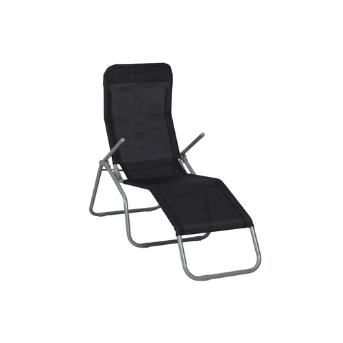 MERXX Gartenliege, Wellnessliege XXL, LxB: 154 x 67 cm - schwarz