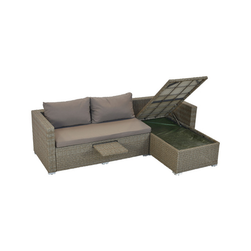 Thumbnail - MERXX Eckbank »Veneto«, Kunststoff, 4-Sitzer, BxHxT: 140 x 56 x 215 cm - braun