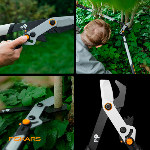 Thumbnail - FISKARS Astschere, »X-series DualAction«, antihaftbeschichtet, orange/schwarz