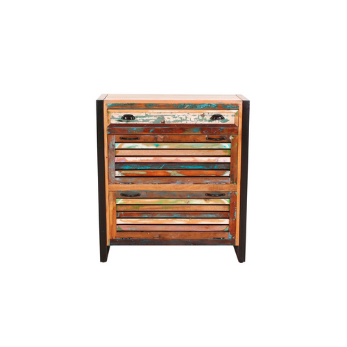 Thumbnail - SIT Schuhschrank »FIUME«, Altholz/Metall, 2-türig - bunt