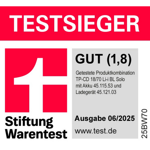 Thumbnail - EINHELL Akku-Schlagbohrschrauber »Professional«, TP-CD 18/70 Li-i BL (2x2,0Ah), 18 V, inkl. Ladegerät - rot