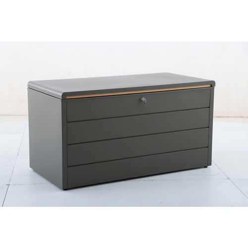 Thumbnail - Aufbewahrungsbox &raquo;Design&laquo;, Stahl, BxHxT: 160 x 84 x 79 cm, anthrazit - grau