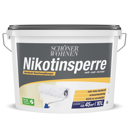 SCHÖNER WOHNEN FARBE Grundierfarbe »Nikotinsperre«, weiß, 10 l - weiss