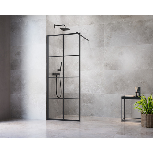 Image of GEO Duschwand »Bl4ckline«, 1000ER, Walk-In - schwarz