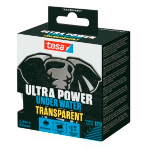 Image of TESA Reparaturband »Ultra Power Under Water«, LxB: 150 cm x 5 cm, Transparent