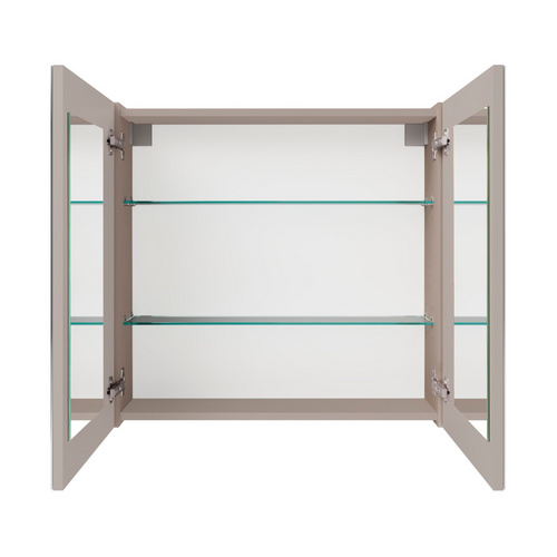 Thumbnail - FACKELMANN Badmöbel-Set »Compact Line«, 710 mm, mit Spiegelschrank, Kaschmir, 1 Schublade - grau