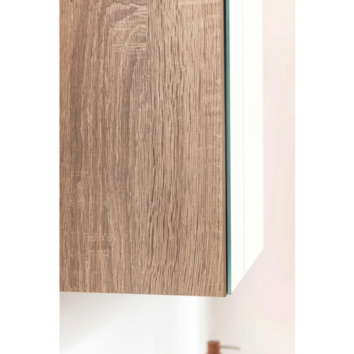 Thumbnail - FACKELMANN Badmöbel-Set »Compact Line«, 710 mm, mit Spiegelschrank, Sonoma Eiche, 2 Türen - braun