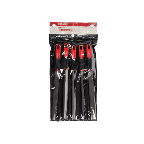 Gedore RED 3301597 File Set 3-edge + 4-edged + flat + round + half...