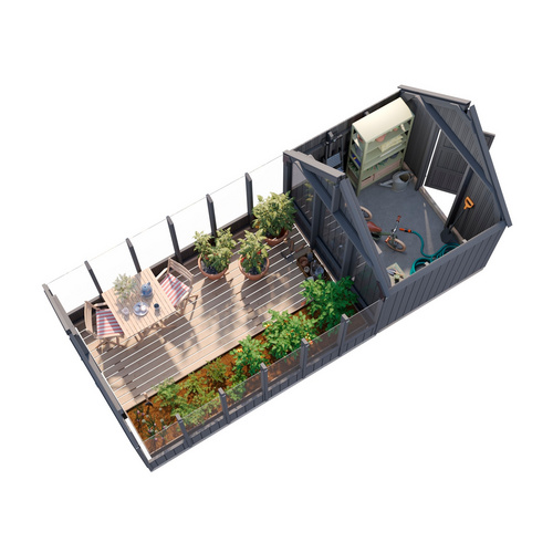 Thumbnail - PALMAKO Gartenhaus »Emilia« - grau