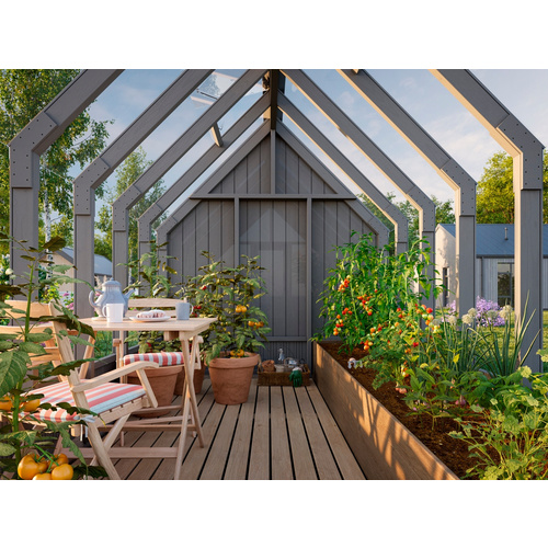 Thumbnail - PALMAKO Gartenhaus »Emilia« - grau