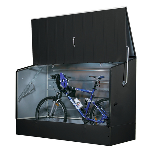 Trimetals Fahrradbox, 196 x 133 x 89 cm (BxHxT), für bis zu 3 Fahrräder - grau