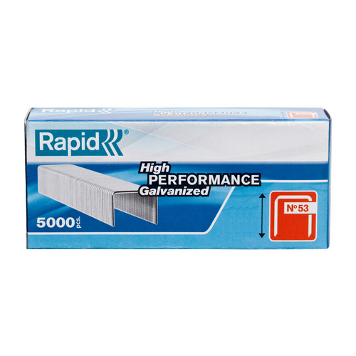 RAPID Tackerklammern, 10 mm, Heftklammer Typ 53, 5000 St., in Schachtelverpackung - silberfarben