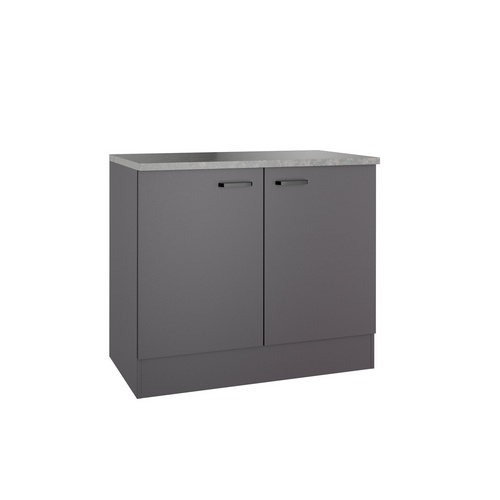 OPTIFIT Spülenunterschrank »OPTImulti MUKI SAPLO16-1+ «, BxTxH: 100 x 60 x 88 cm, Anthrazit Matt (Kiel420) - grau