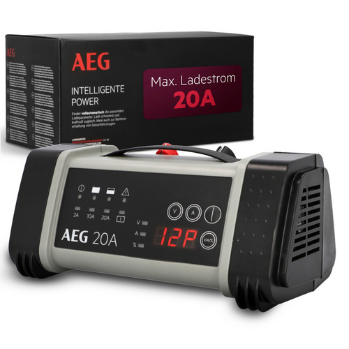 Image of AEG Mikroprozessor-Ladegerät »LT20 PS/Th.«, für alle gängigen 12 V und 24 V Autobatterien - schwarz