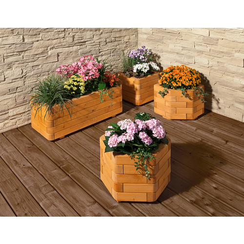 Mr. GARDENER Blumenkasten, BxH: 40 x 35 cm, pinienfarben, Holz - beige