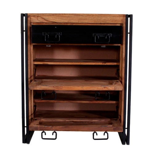 Thumbnail - SIT Schuhschrank »PANAMA«, Akazienholz/Metall, 2-türig - braun